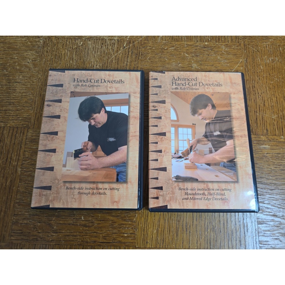 Lot of 2 DVDs - Rob Cosman's Hand-Cut Dovetails & Advanced Hand-Cut Dovetails